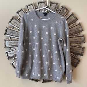NWOT 100% cashmere polka dot sweater